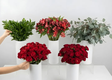 Ruby Red Bouquet Bar Flower Kit Apron - Image