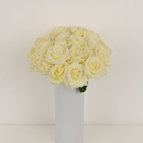White Tibet Rose Vase - Image