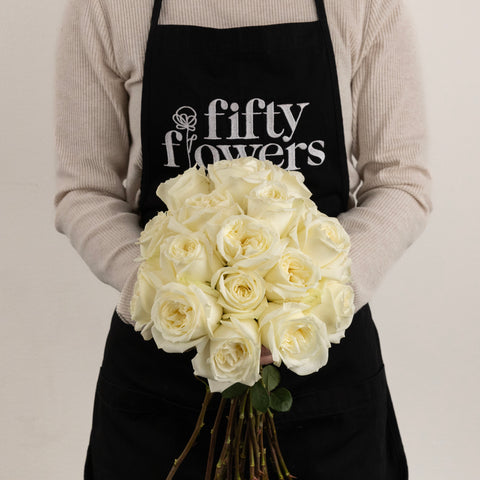 Polo White Wholesale Roses Apron - Image