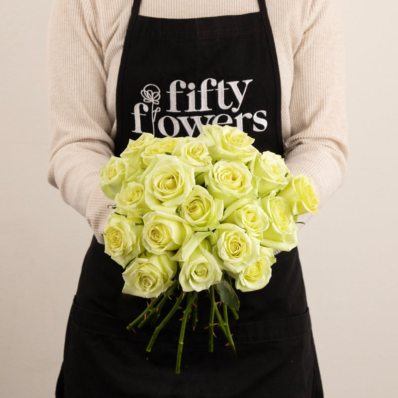 Jade Green Rose Apron - Image