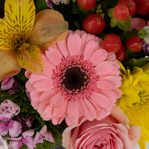 Pink Harvest Flower Centerpieces Close Up - Image