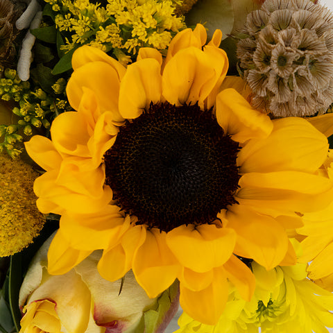 Yellow Themed Event Flower Centerpieces Close Up - Image
