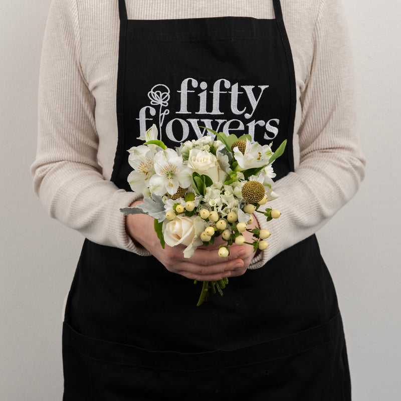 Touch Of Gold Flower Centerpiece Apron - Image