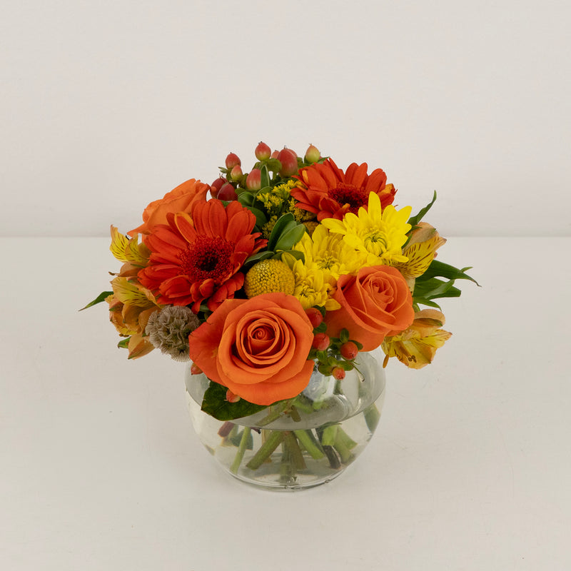 Deep Orange Flower Centerpieces Vase - Image