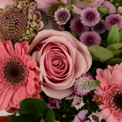 Pink Valentines Day Flower Centerpieces Close Up - Image