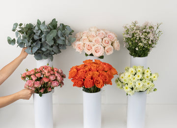 Coral Glow Bouquet Bar Flower Kit Close Up - Image