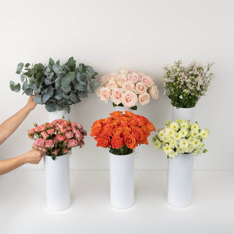 Coral Glow Bouquet Bar Flower Kit Close Up - Image