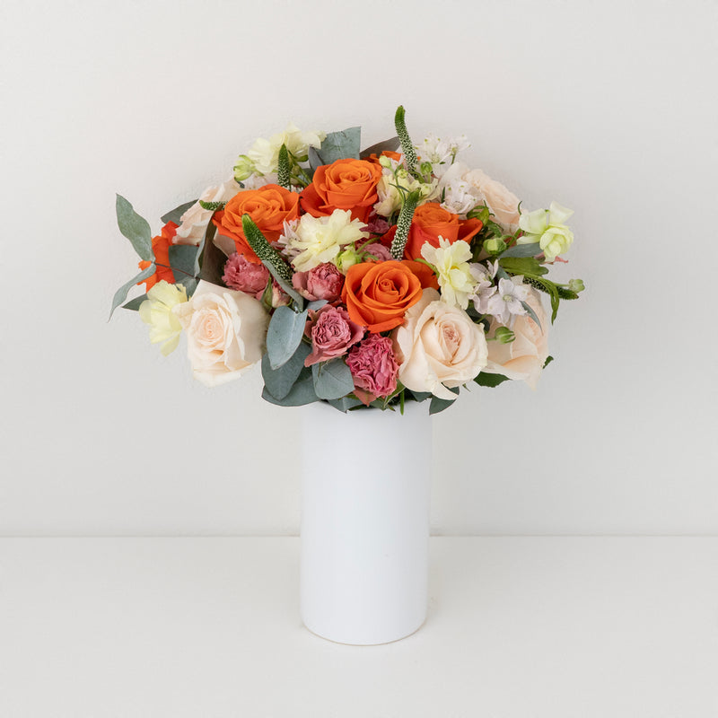 Coral Glow Flower Bouquet Vase - Image