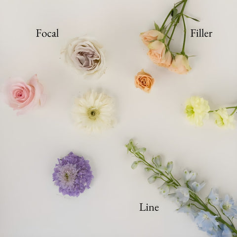 Powered Pastels Bouquet Bar Flower Kit Stem - Image