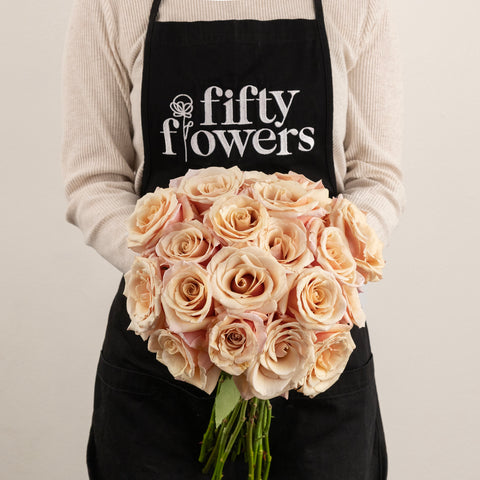 Mother Of Pearl Blush Rose Apron - Image