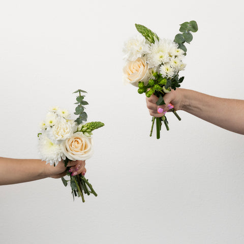 White Wedding Table Bouquet Bar Flower Kit Vase - Image