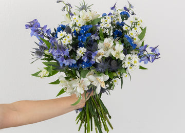 Blue Magic Flower Bouquet Close Up - Image