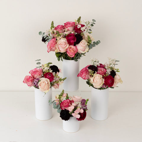 On Cloud Wine Flower Centerpiece Close Up - Image