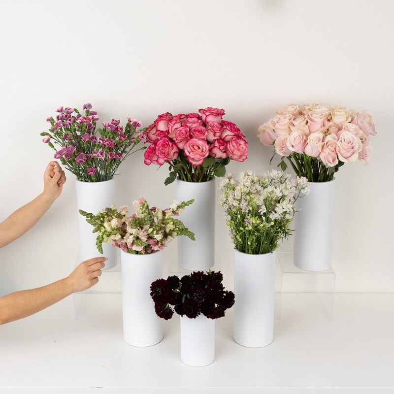 On Cloud Wine Bouquet Bar Flower Kit Close Up - Image