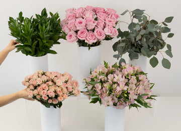 Pale Pink Bouquet Bar Flower Kit Vase - Image