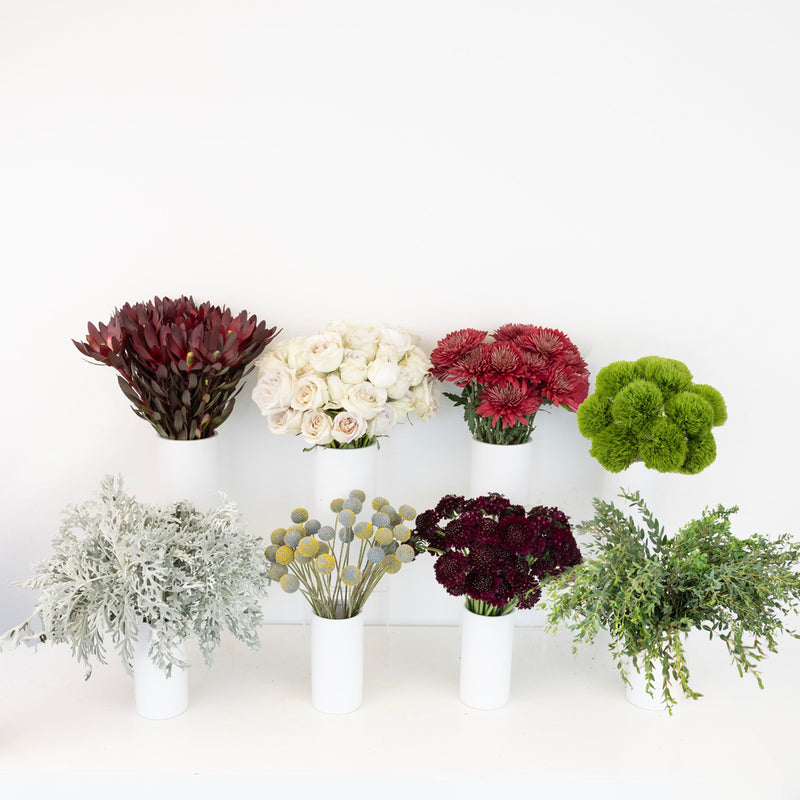Oxblood And Sage Diy Flower Kit Apron - Image