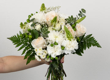 Earth And Ivory Flower Bouquet Vase - Image