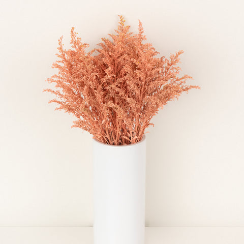 Peachy Orange Tinted Solidago Wildflower Vase - Image