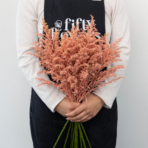 Peachy Orange Tinted Solidago Wildflower Apron - Image