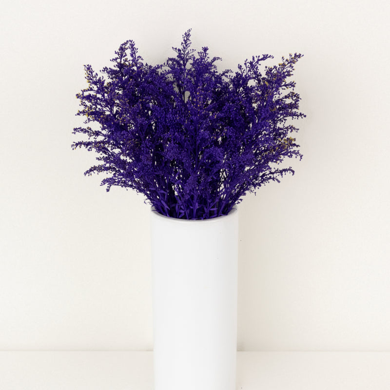 Amethyst Purple Tinted Solidago Flowers Vase - Image