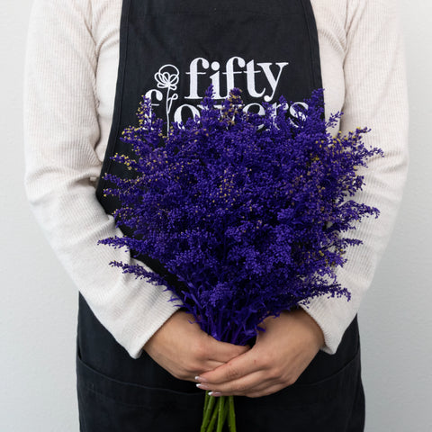 Amethyst Purple Tinted Solidago Flowers Apron - Image