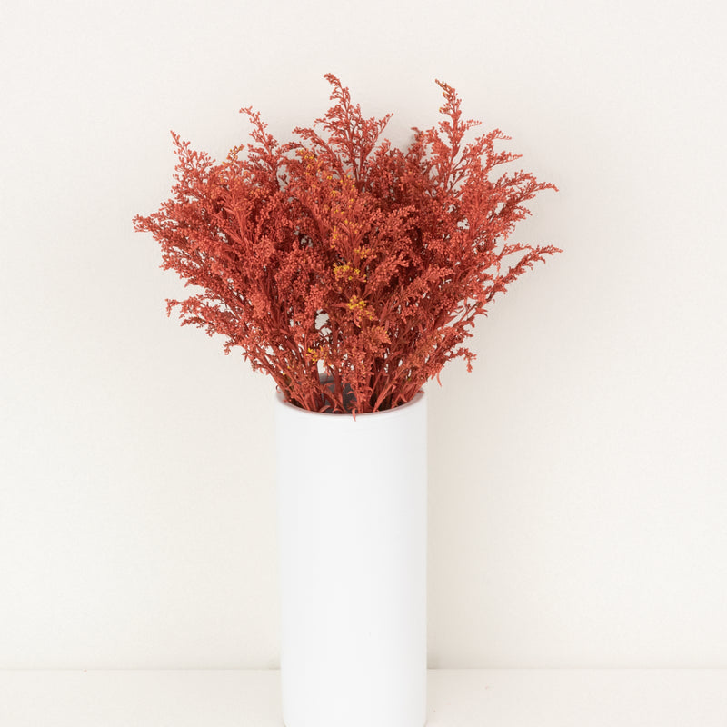 Persimmon Tinted Solidago Flowers Vase - Image