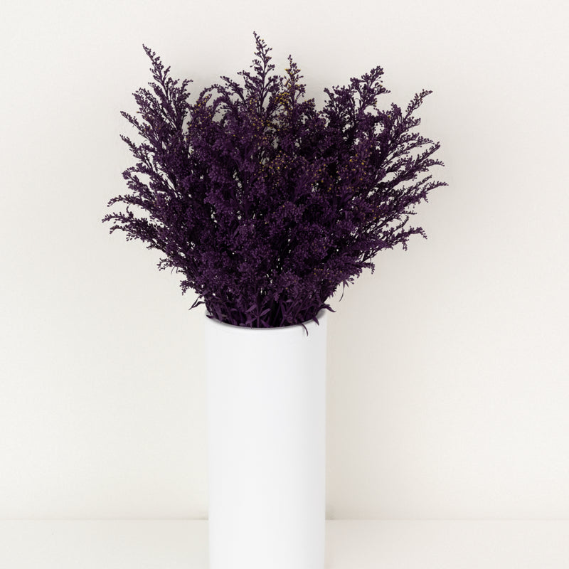 Royal Purple Tinted Solidago Flowers Vase - Image
