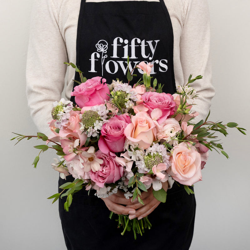 Wicked Pink Diy Flower Kit Apron - Image