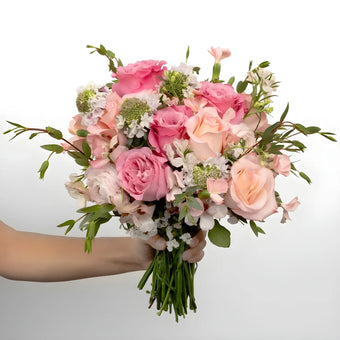 Wicked Pink Flower Bouquet Close Up - Image