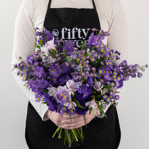 Purple Magic Diy Flower Kit Apron - Image