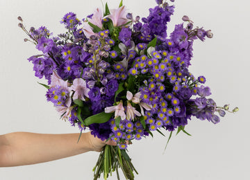 Purple Magic Flower Bouquet Close Up - Image