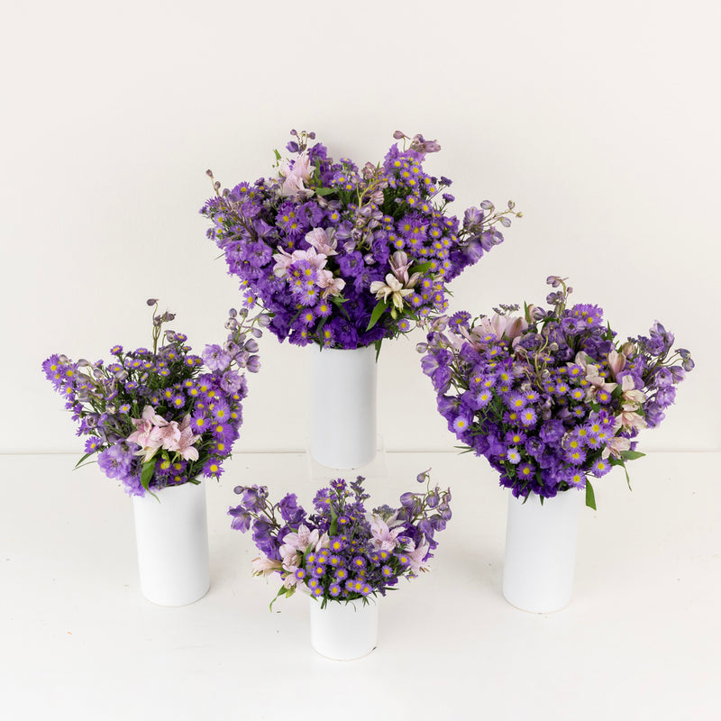 Purple Magic Flower Centerpiece Close Up - Image