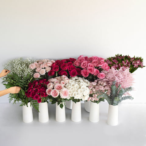Delightfully Pink Bouquet Bar Flower Kit Stem - Image