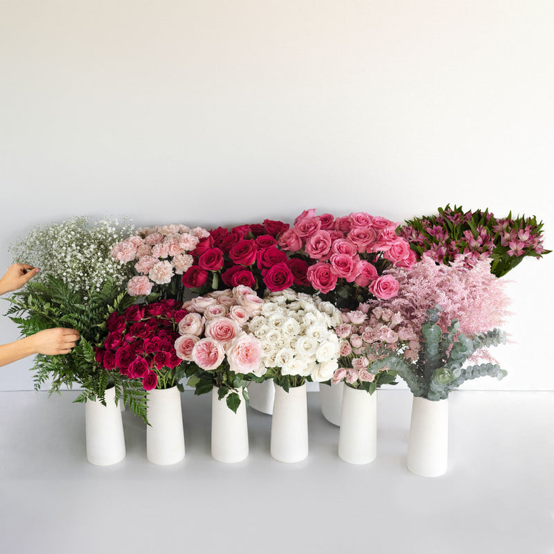 Delightfully Pink Bouquet Bar Flower Kit Stem - Image