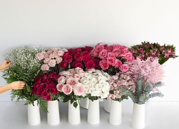Delightfully Pink Bouquet Bar Flower Kit Stem - Image