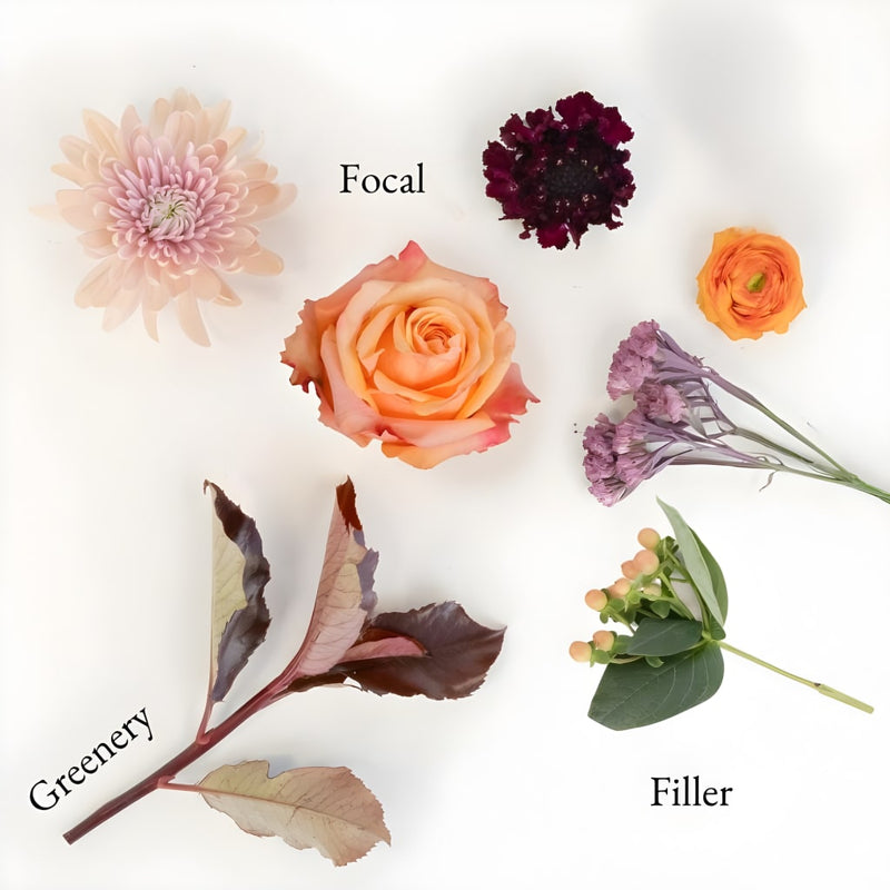 Golden Plum Garden Bouquet Bar Flower Kit Stem - Image