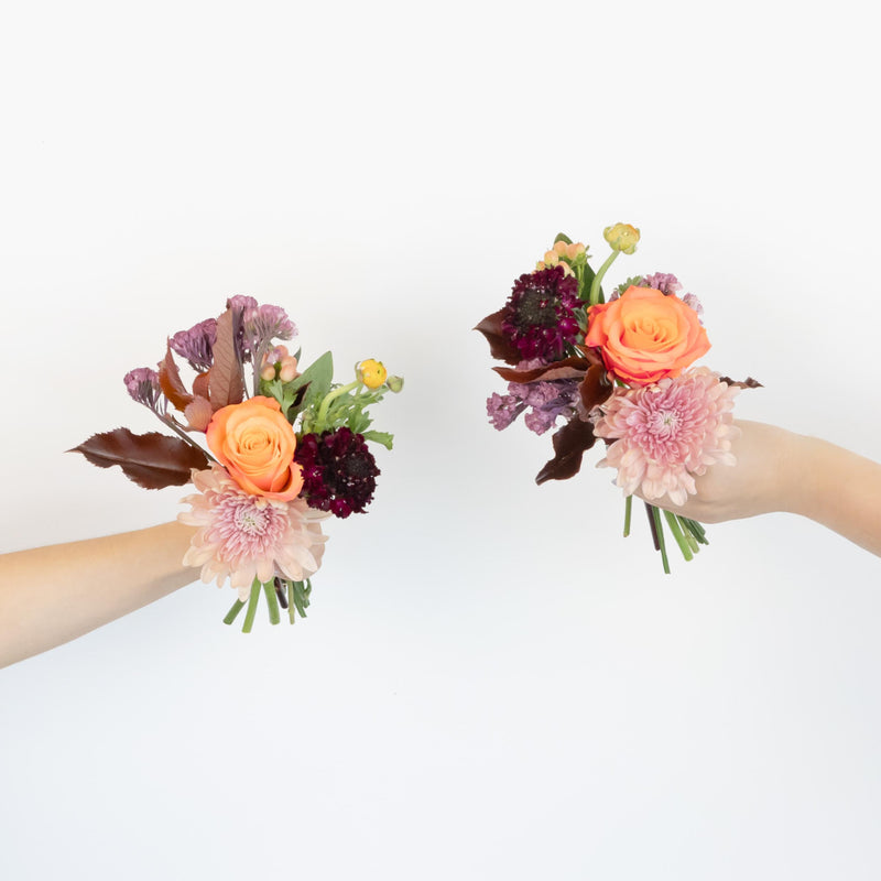 Golden Plum Garden Bouquet Bar Flower Kit Vase - Image