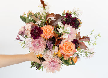 Golden Plum Garden Flower Bouquet Close Up - Image