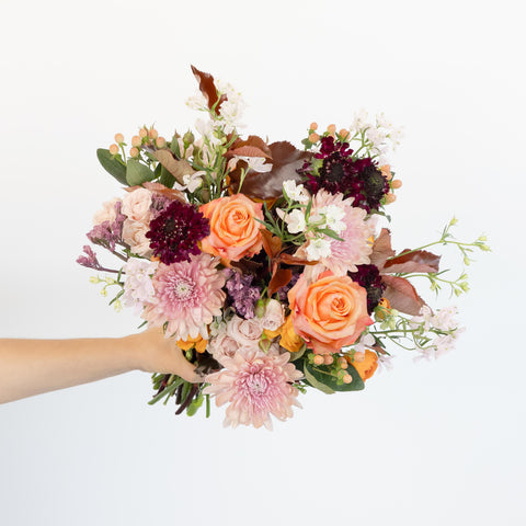 Golden Plum Garden Flower Bouquet Close Up - Image