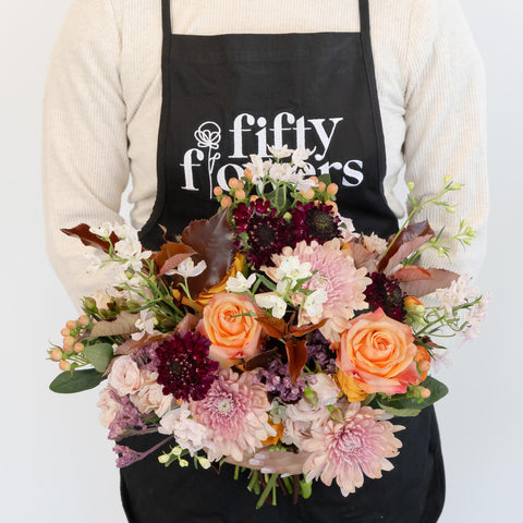 Golden Plum Garden Flower Bouquet Vase - Image
