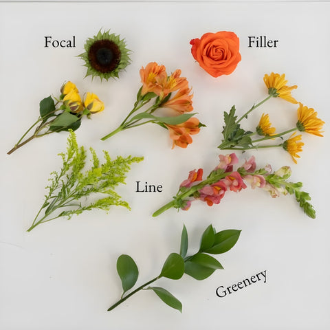 Modern Sunflower Bouquet Bar Flower Kit Vase - Image
