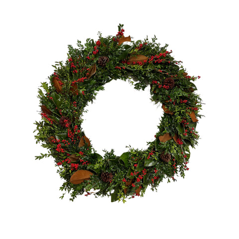Mistletoe Kiss Wreath Close Up - Image