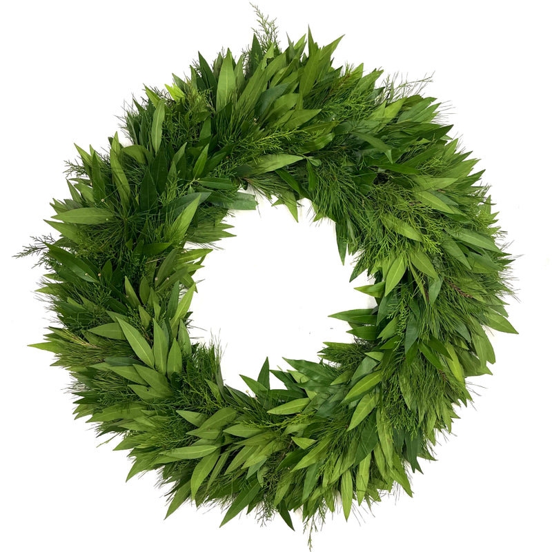 Bay And Cedar Grove Wreath Close Up - Image