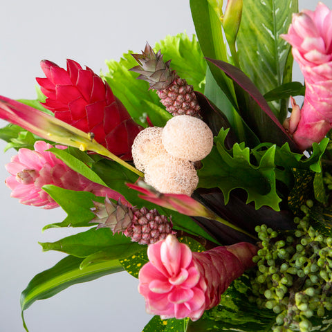 Pink Pineapple Tropical Diy Flower Kit Close Up - Image