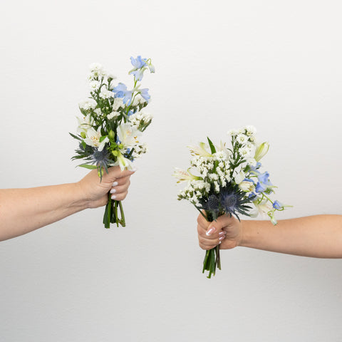 Light Blue Magic Bouquet Bar Flower Kit Vase - Image