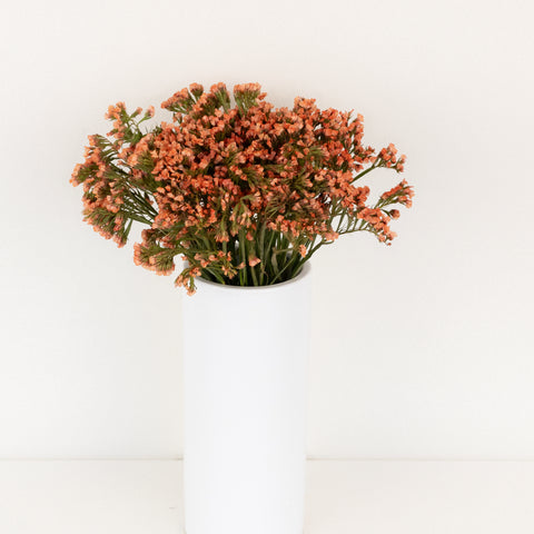 Persimmon Tinted Statice Flower Vase - Image