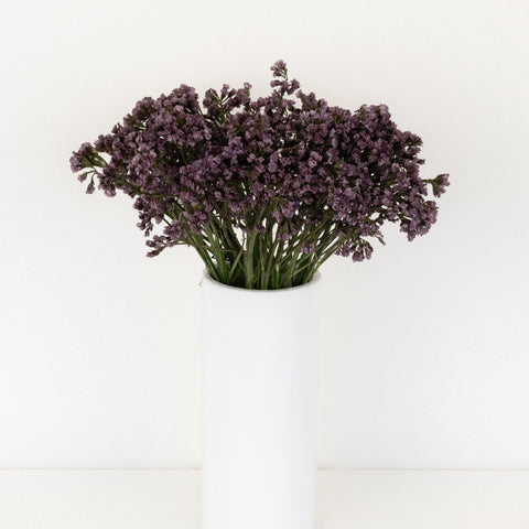 Plum Noir Tinted Statice Flower Vase - Image