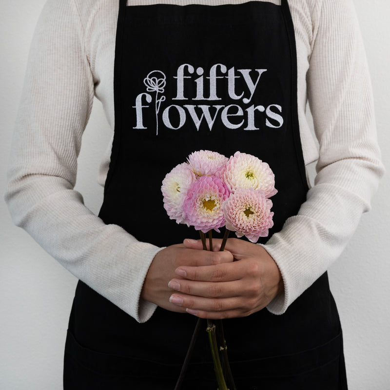 Sugar Plum Dahlia Flower Apron - Image