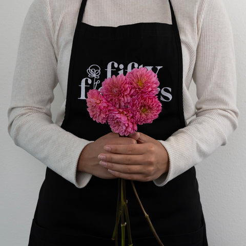 Pink Sherbet Dahlia Flower Apron - Image