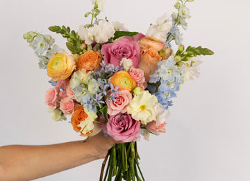 Watercolor Gardens Flower Bouquet Close Up - Image